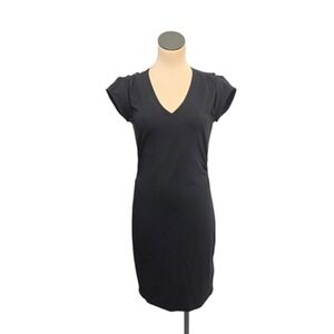 Athleta Dress Womens Small V Neck Short Sleeve Fitted Casual Stretch